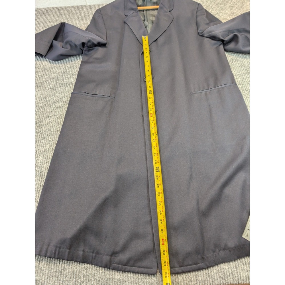 Abercrombie And Fitch Trench coat Dark Blue Men's XL Missing Button - Picture 13 of 16